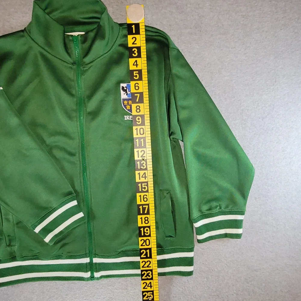 LFR Ireland Track Jacket Mens Kelly Green Full Zip Embroidered Crest Size 7-8